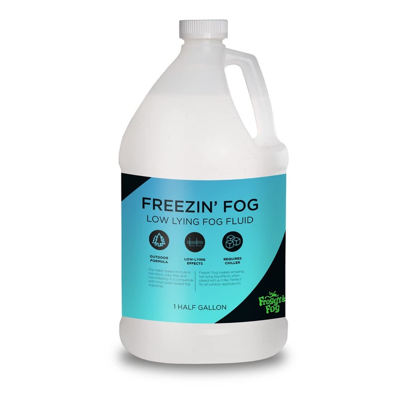 froggys fog Froggy's Fog Freezin Fog, Low-Lying Ground Fog Fluid for Professional and Home Haunters, Theatrical Effects, and More, Half Gallon - Image 1